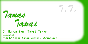 tamas tapai business card